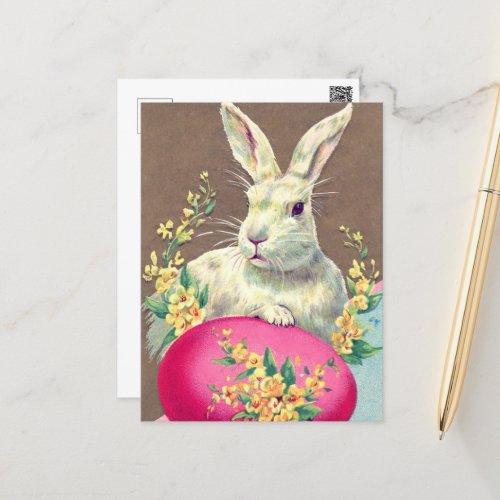 vintage Easter bunny Holiday Postcard