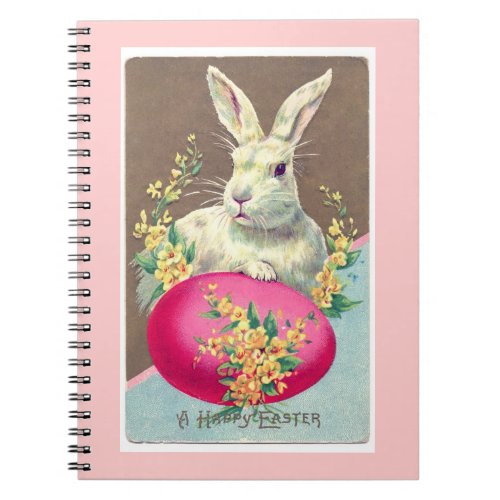 Vintage Easter Bunny Illustration Notebook