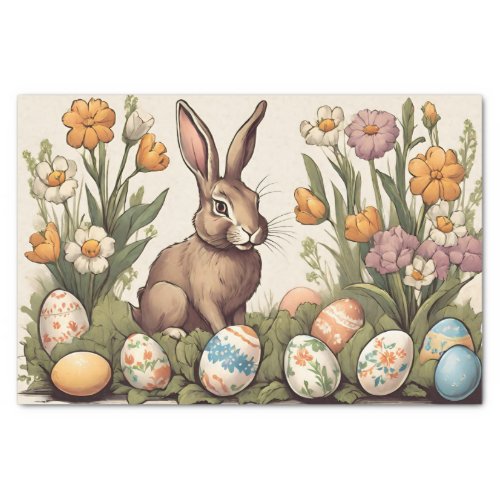 Vintage Easter Bunny in the Spring Garden  Tissue Paper