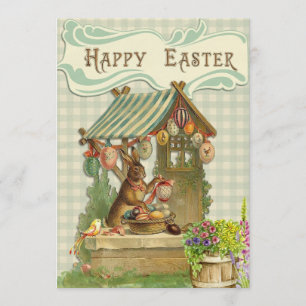 Vintage Easter Bunny Invitation