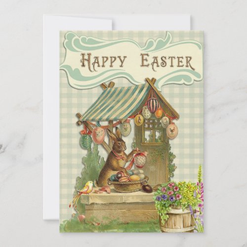 Vintage Easter Bunny Invitation