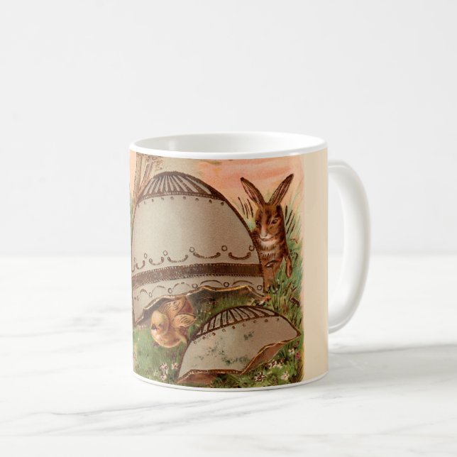 Vintage Easter Bunny Love Mug (Front Right)