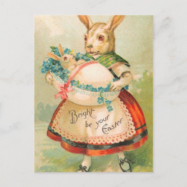 Vintage Easter Bunny Postcard (Front)