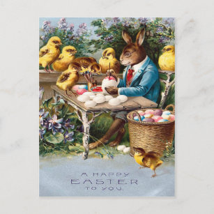 Vintage Easter Bunny Postcard