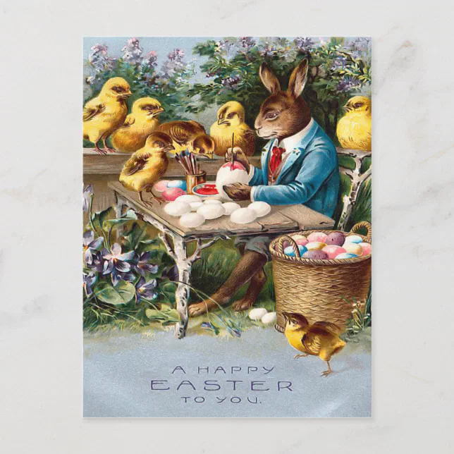 Vintage Easter Bunny Postcard | Zazzle