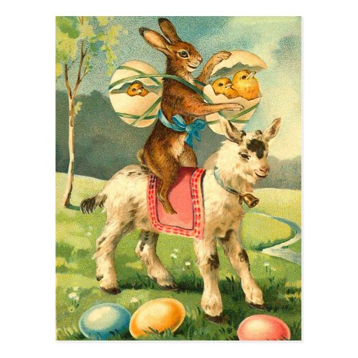 Vintage Easter Bunny Postcard | Zazzle