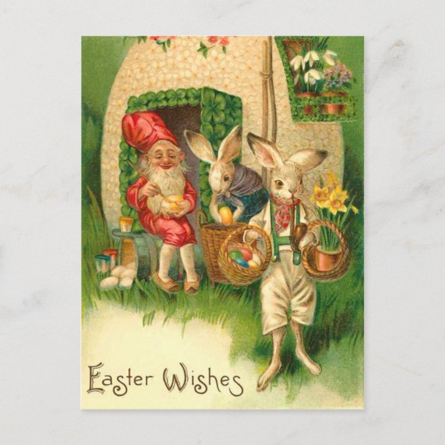 Vintage Easter Bunny Postcard (Front)