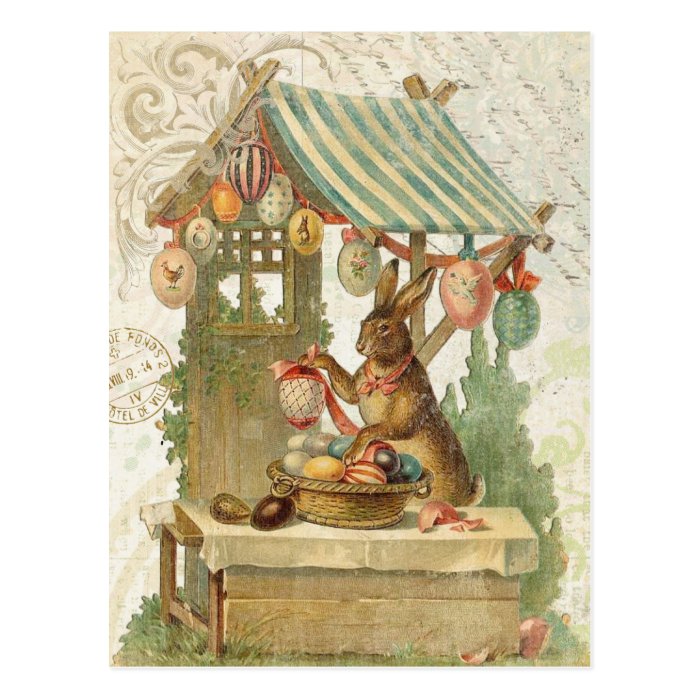 Vintage Easter bunny postcard