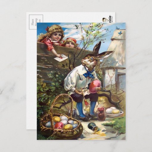 Vintage Easter Bunny Postcard | Zazzle