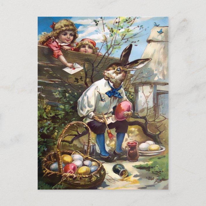 Vintage Easter Bunny Postcard | Zazzle.com