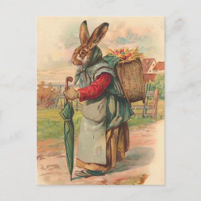 Vintage Easter Bunny Postcard | Zazzle