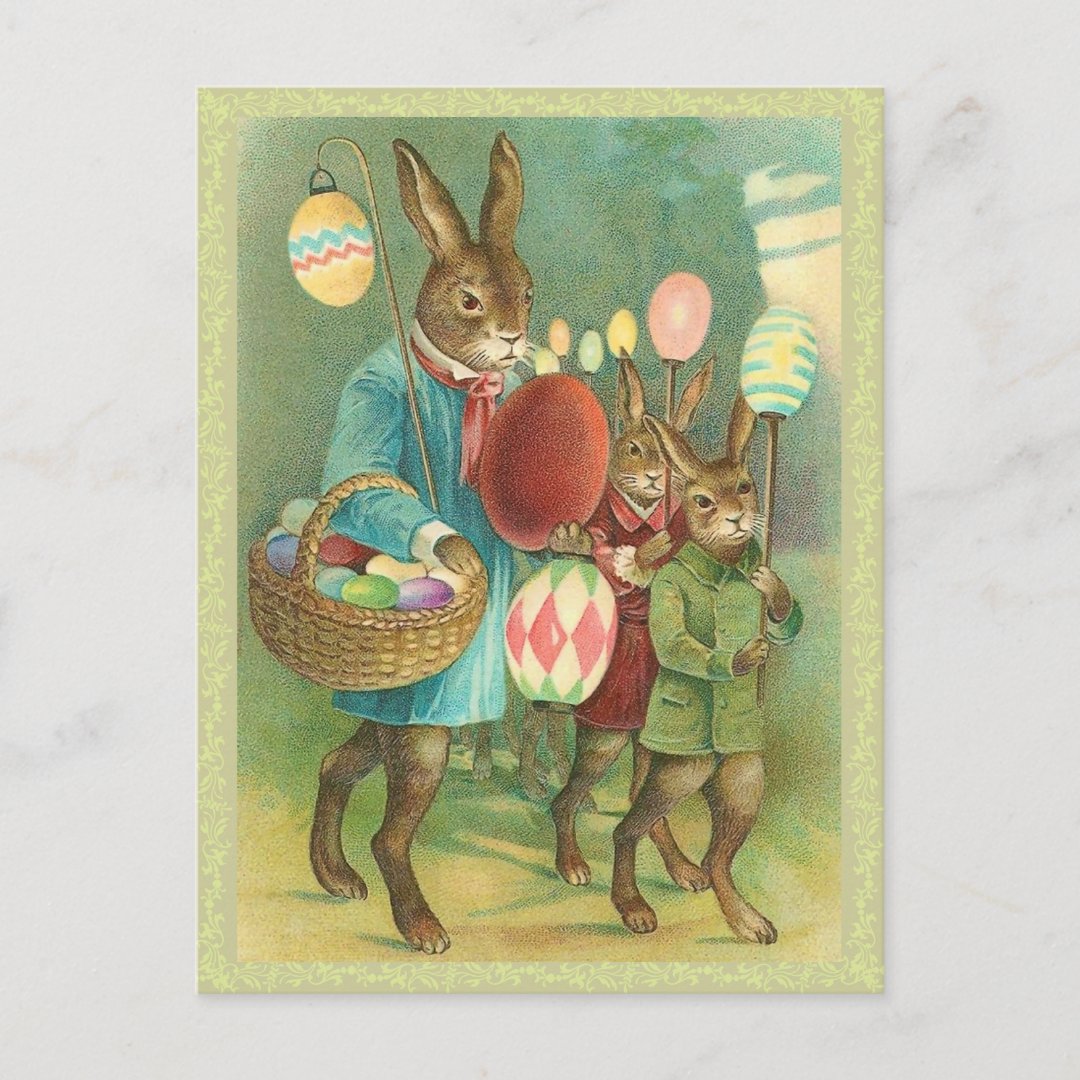 Vintage Easter Bunny Postcard | Zazzle