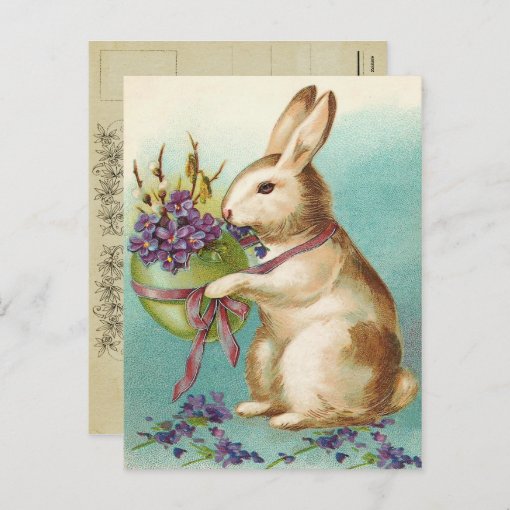 Vintage Easter Bunny Postcard | Zazzle