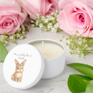 Vintage Easter Bunny Rabbit Baby Watercolor Mini Candle Favors