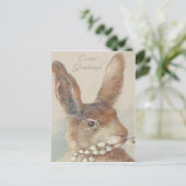 Vintage Easter Bunny Rabbit Holiday Postcard | Zazzle