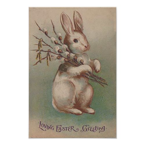 Vintage Easter Bunny Rabbit Photo Print