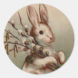 Vintage Easter Bunny Sticker