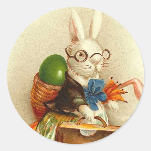 Vintage Easter Bunny Stickers (Front)