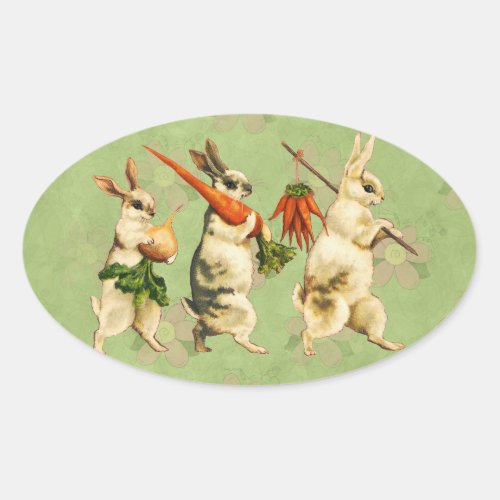 Vintage Easter Bunny Stickers