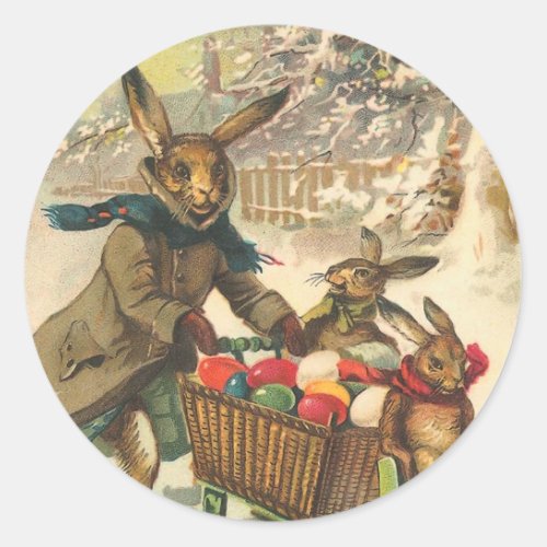 Vintage Easter Bunny Stickers