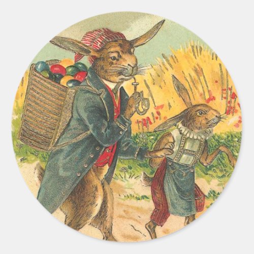 Vintage Easter Bunny Stickers