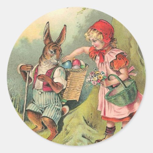 Vintage Easter Bunny Stickers