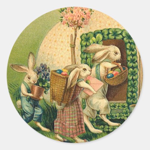 Vintage Easter Bunny Stickers