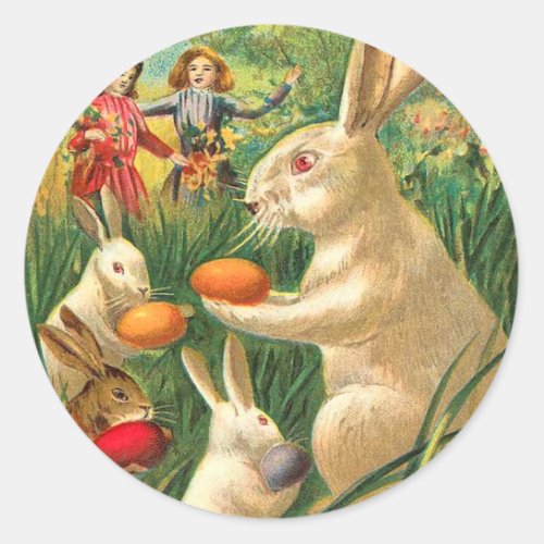 Vintage Easter Bunny Stickers