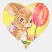 Vintage Easter Bunny Stickers