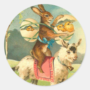 Vintage Easter Bunny Stickers