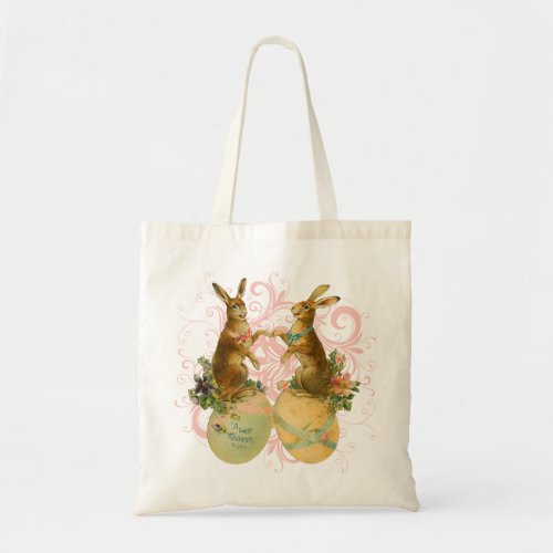 Vintage Easter Bunny Tote Bag