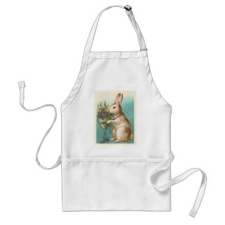 Vintage Easter Bunny With Green Egg Adult Apron