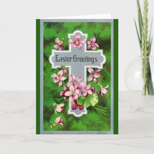 Vintage Easter Card _ Easter Cross