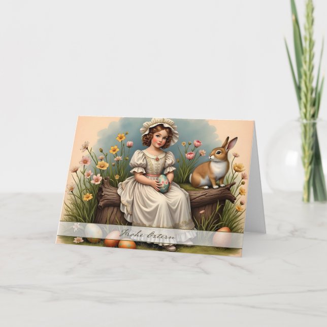 Vintage Easter Charm Card (Front)