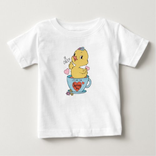 Vintage Easter Chick Baby T_Shirt