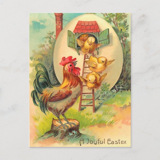 Vintage Easter Chick Postcard (Front)