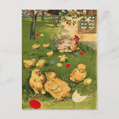 Vintage Easter Chick Postcard