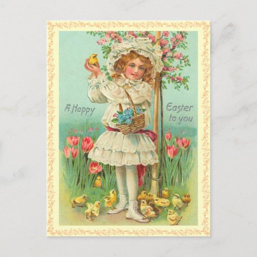 Vintage Easter Chick Postcard