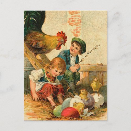 Vintage Easter Chick Postcard