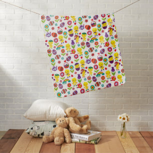 Vintage Easter Chicken Farm Baby Blanket
