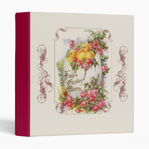 Vintage Easter Chicks and Roses Binder