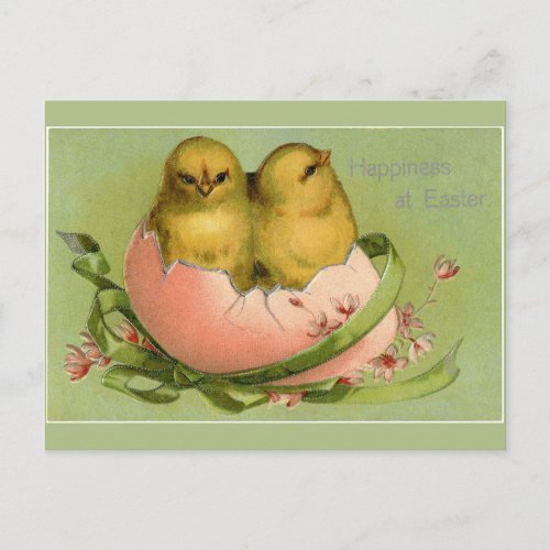 Vintage Easter Chicks Hatch Postcard