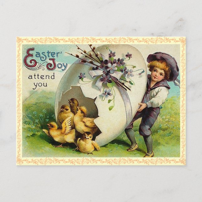 Vintage Easter Chicks Postcard (Front)