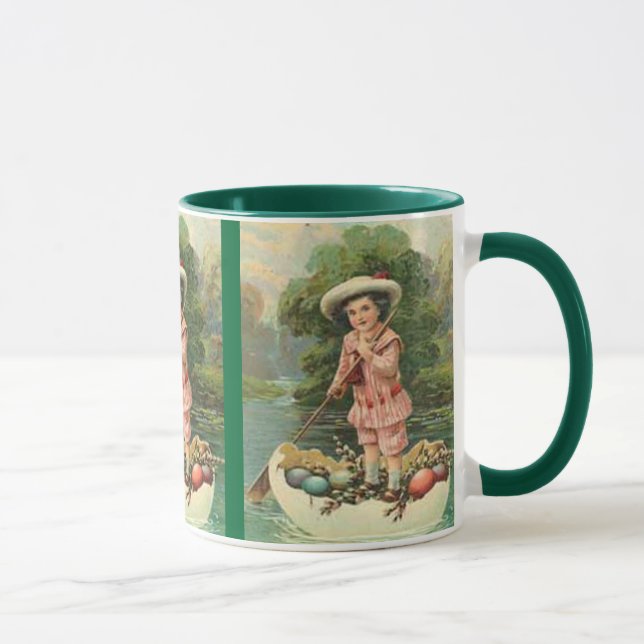 Vintage Easter Child in Egg Boat, ZSSG Mug (Right)