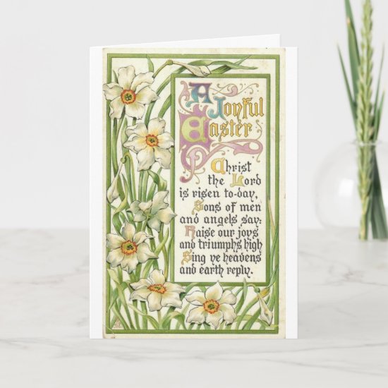Vintage Easter - Christ is Risen Holiday Card