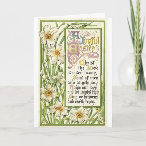 Vintage Easter _ Christ is Risen Holiday Card