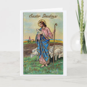 Vintage Easter -  Christ the Shepherd, Holiday Card