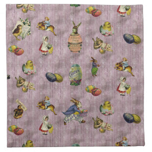 Vintage Easter Cloth Napkin