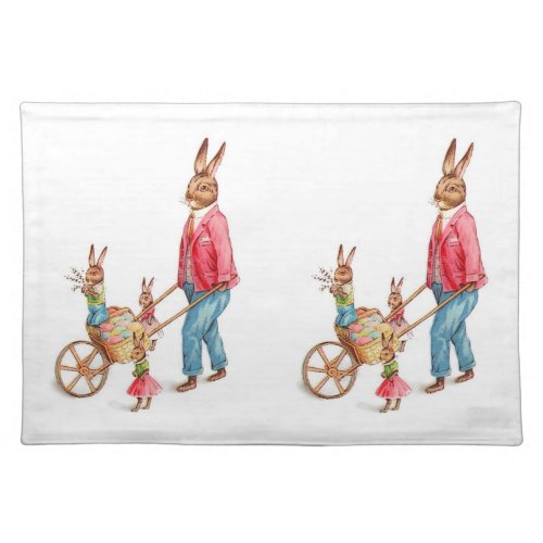 Vintage  easter _ cloth placemat