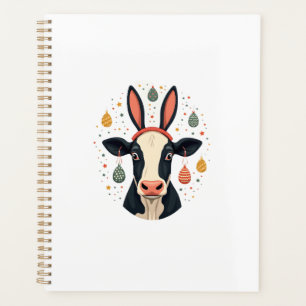 Vintage Easter Cow Bunny Ears Cute Farm Animal Egg Planner